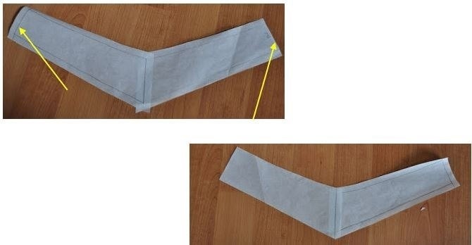 Воротник с одним швом