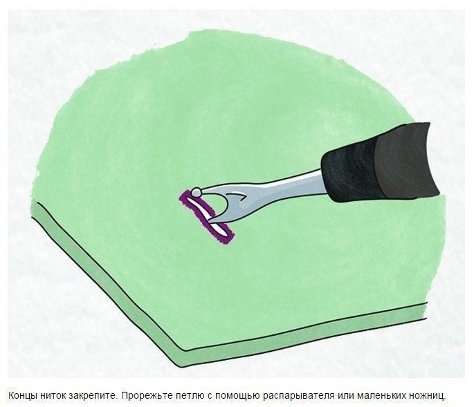 Как делать петли на тонких тканях