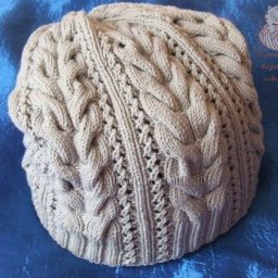 Шапочка и митенки "Ажурная осень"