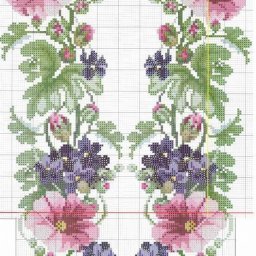 ​Вышивка крестом: розы