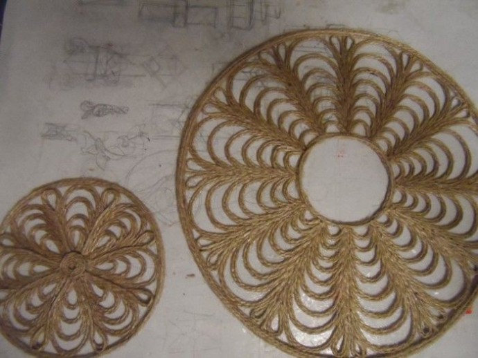 Необычный абажур из джута: мастер-класс