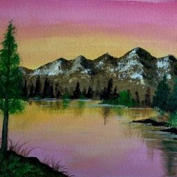 Рисуем пейзаж с горами