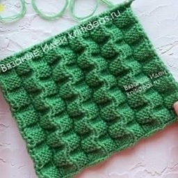 ​Супер объемный 3D узор спицами лицевыми и изнаночными петлями