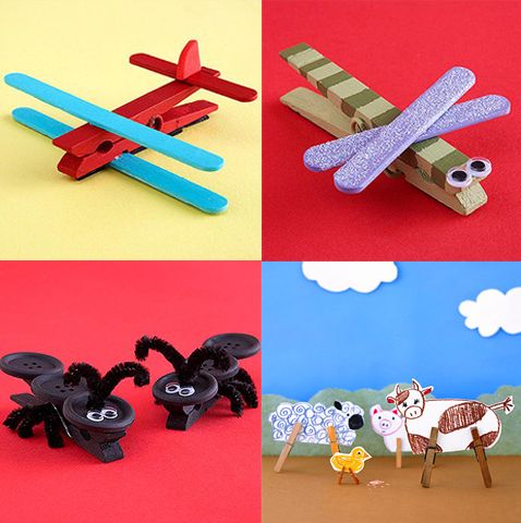 Идеи поделок из прищепок