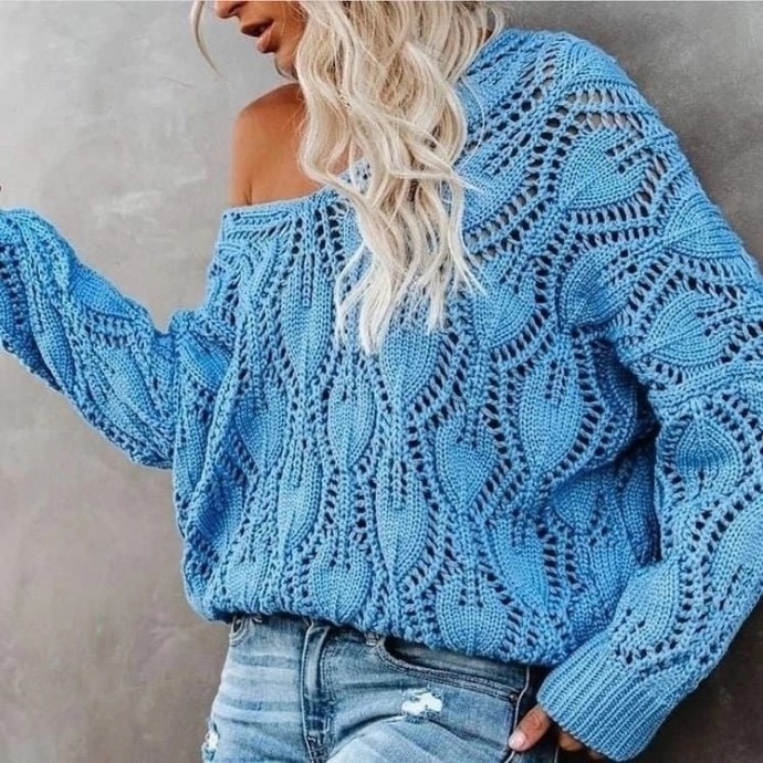 ​Крупный ажурный узор