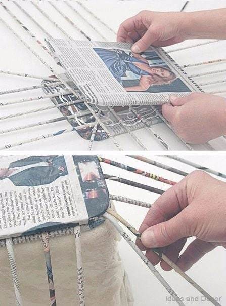 Плетем корзинку из газетных трубочек Плетем корзинку из газетных трубочек