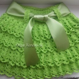 Юбка ярусами крючком