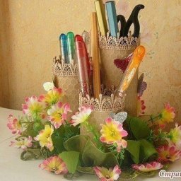 Органайзер из картонных втулок 
