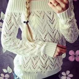 ​Пуловер с зигзагообразным узором