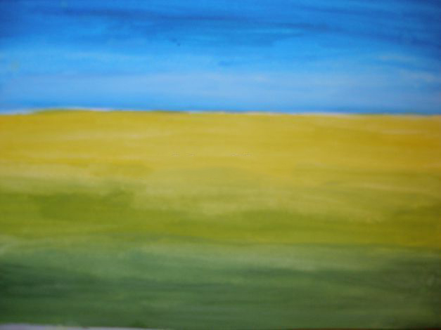 ​Рисуем гуашью летний пейзаж