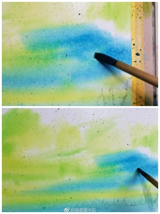 Рисуем звёздное небо над лесом