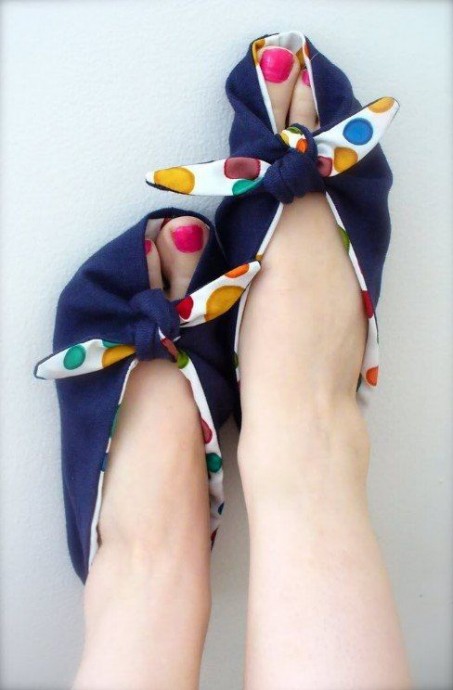 Тапочки из тряпочки