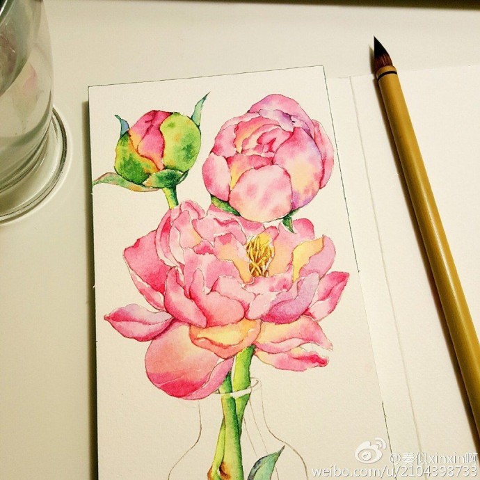 Урок рисования: нежные цветы