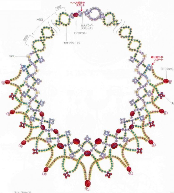 Воздушные ожерелья со схемами Воздушные ожерелья со схемами