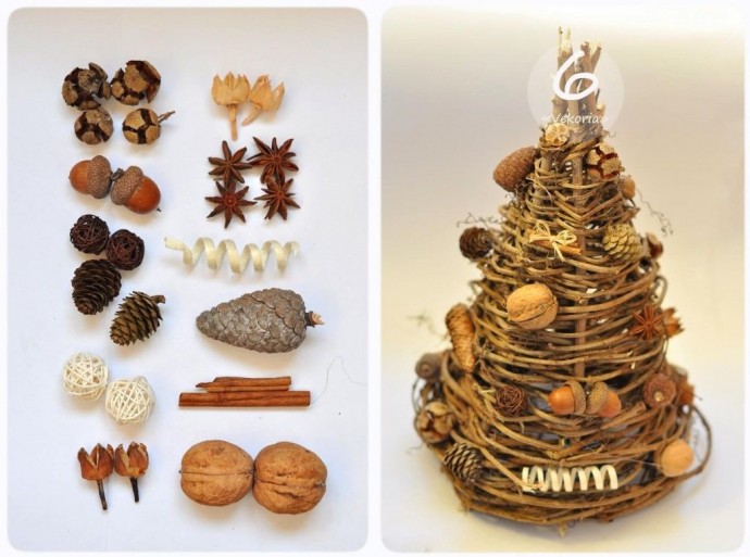 ​Ёлочка из веток дерева