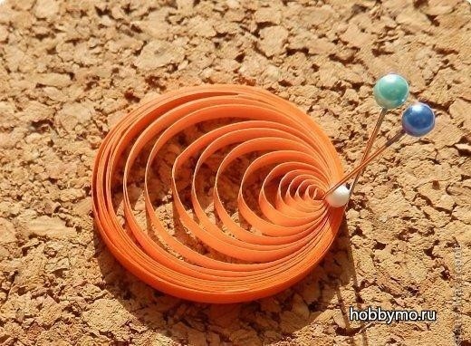 Золотая рыбка в технике квиллинг