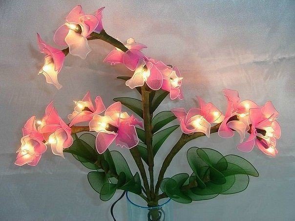 Букеты-ночники из капрона