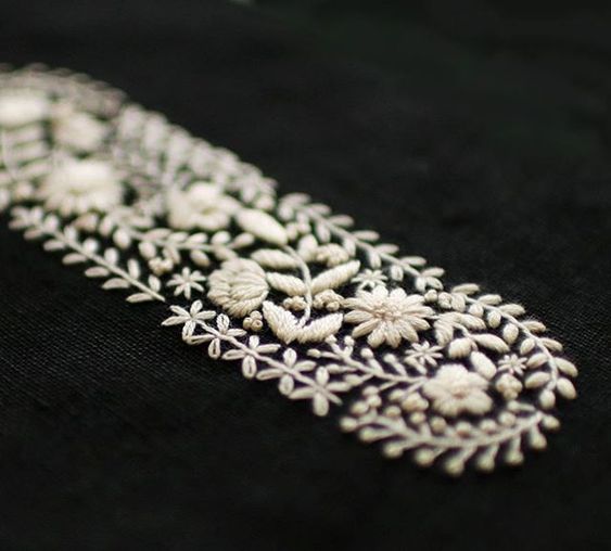 Чудесная цветочная вышивка