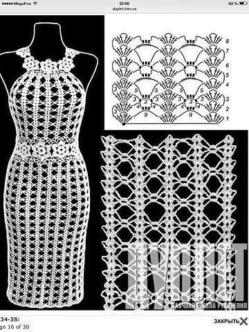 Очень красивое вязаное платье