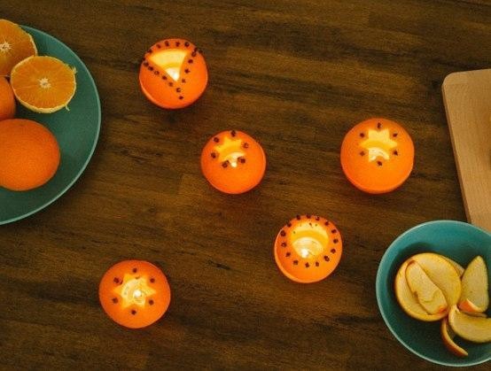 Новогодний декор из апельсинов