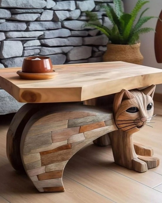Очаровательные идеи столиков с котиками