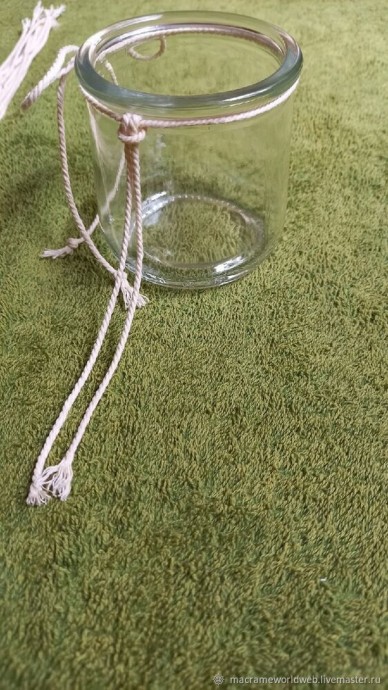 Подсвечник в технике макраме Подсвечник в технике макраме