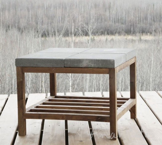 Делаем столик с бетонной столешницей Делаем столик с бетонной столешницей