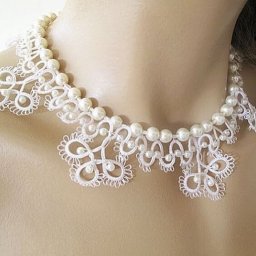 Превращаем кружева в ожерелья