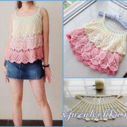 Летний топ крючком "Воздушная нежность": схема