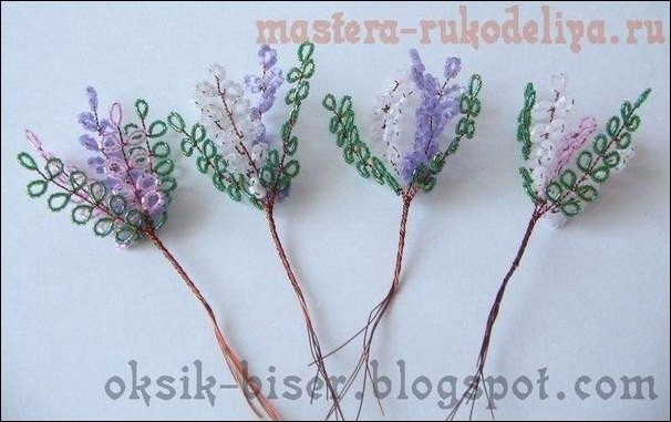 ​Нежный вереск из бисера