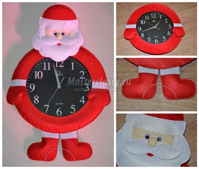 Новогодние настенные часы "Дед Мороз"