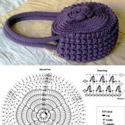 Разные варианты чудесных вязаных сумочек