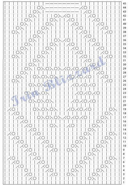 ​Схема красивого узора спицами