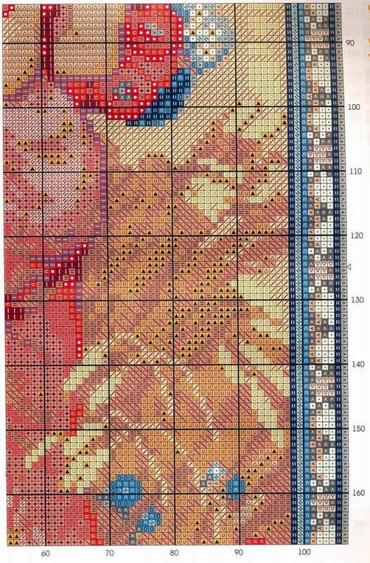 Шикарная вышивка крестом: девушка