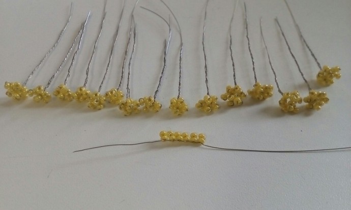 ​Васильки из бисера