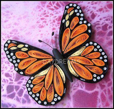 Бабочки в технике квиллинг