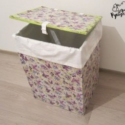Элементарный ящик для белья из картона и бумажных салфеток