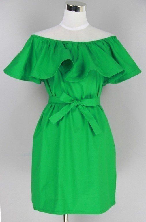 ​Как сшить платье с оборкой (воланом) на плечах