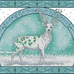 Вышитый олень