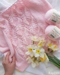 Невероятно красивый узор на спицах