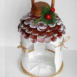 ​Кормушка для птиц из пластиковой бутылки
