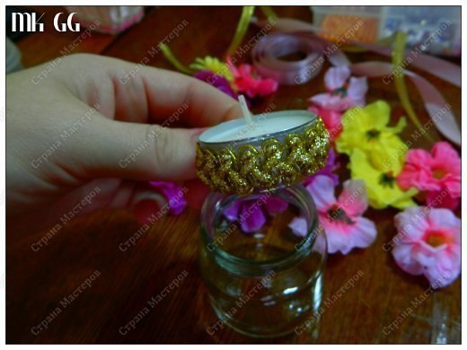 Красивые подсвечники из стеклянных баночек