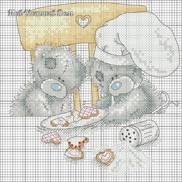 Схемы для вышивки "Мишки Тедди"