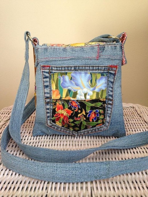 Миниатюрные сумочки из джинсов Миниатюрные сумочки из джинсов