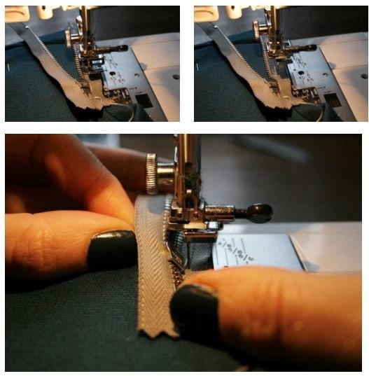 Молния на трикотажной юбке