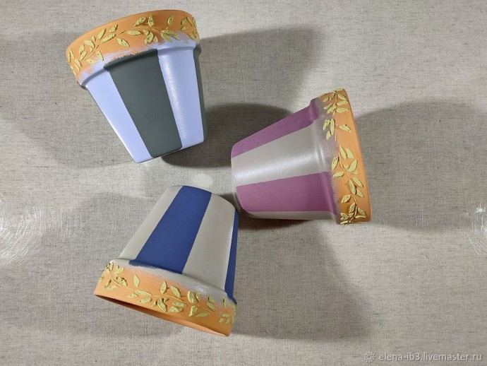 Украшение цветочных горшков