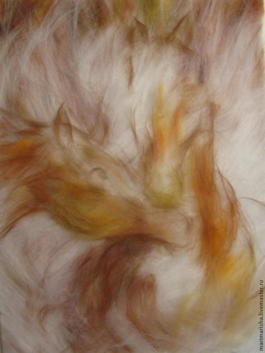 Картина шерстью "Влюбленные лошади" Картина шерстью "Влюбленные лошади"