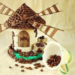 Мельница из бечевки и баночки кофе