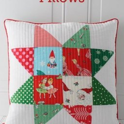 Наволочка для диванной подушки в технике пэчворк