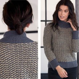 Свитер с мелким волнообразным узором